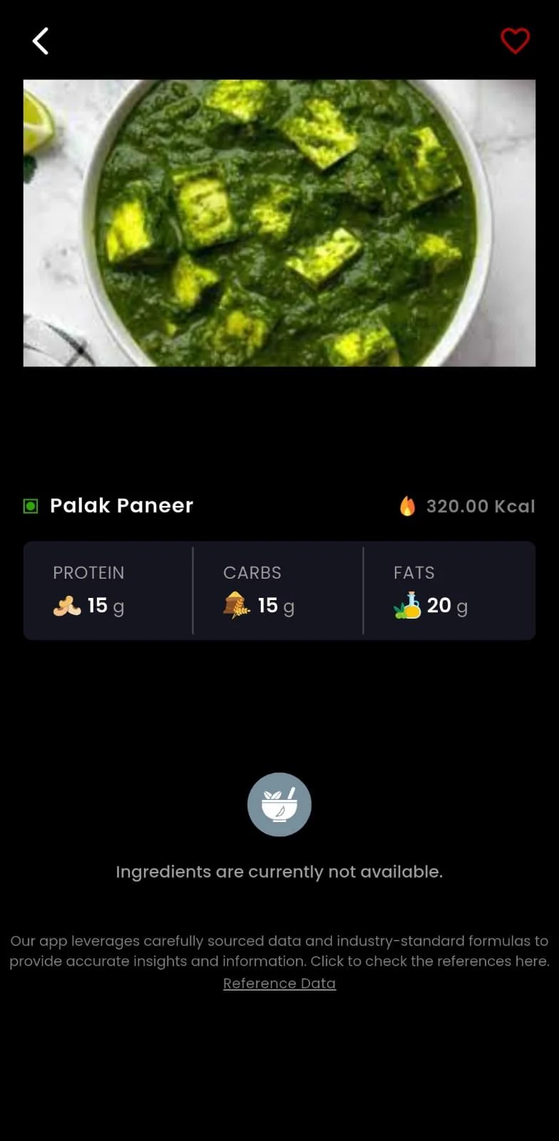 Healthy recipe in the Fitness Forever app