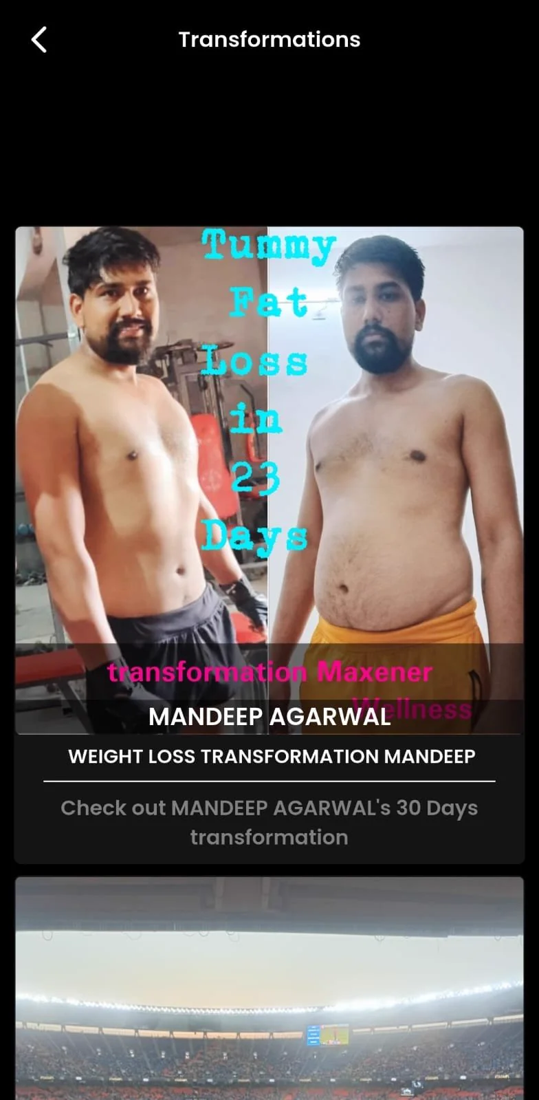 Fitness Forever member transformation